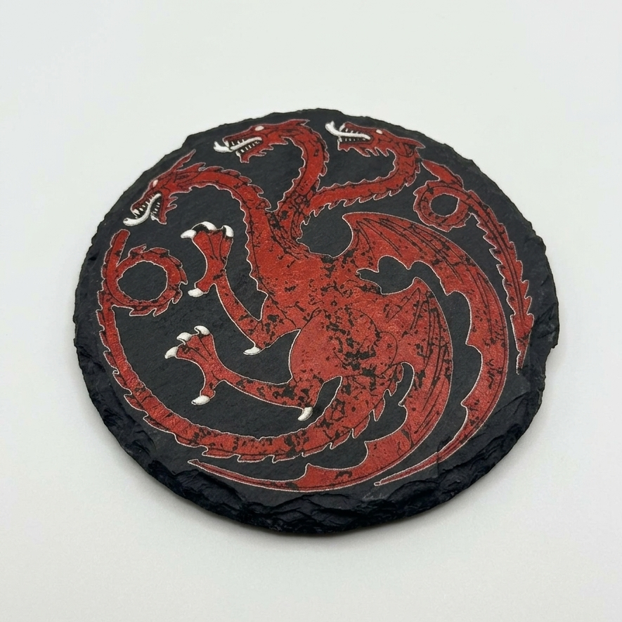 House Targaryen - Textured Slate Coaster