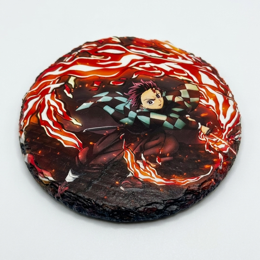Tanjiro Kamado Flame Breathing - Textured Slate Coaster