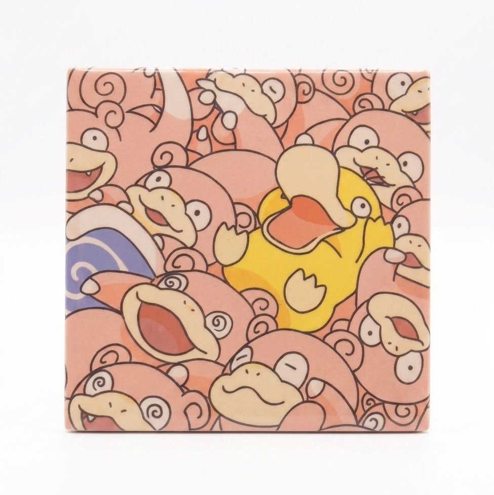 Slowpoke / Psyduck - Ceramic Coaster